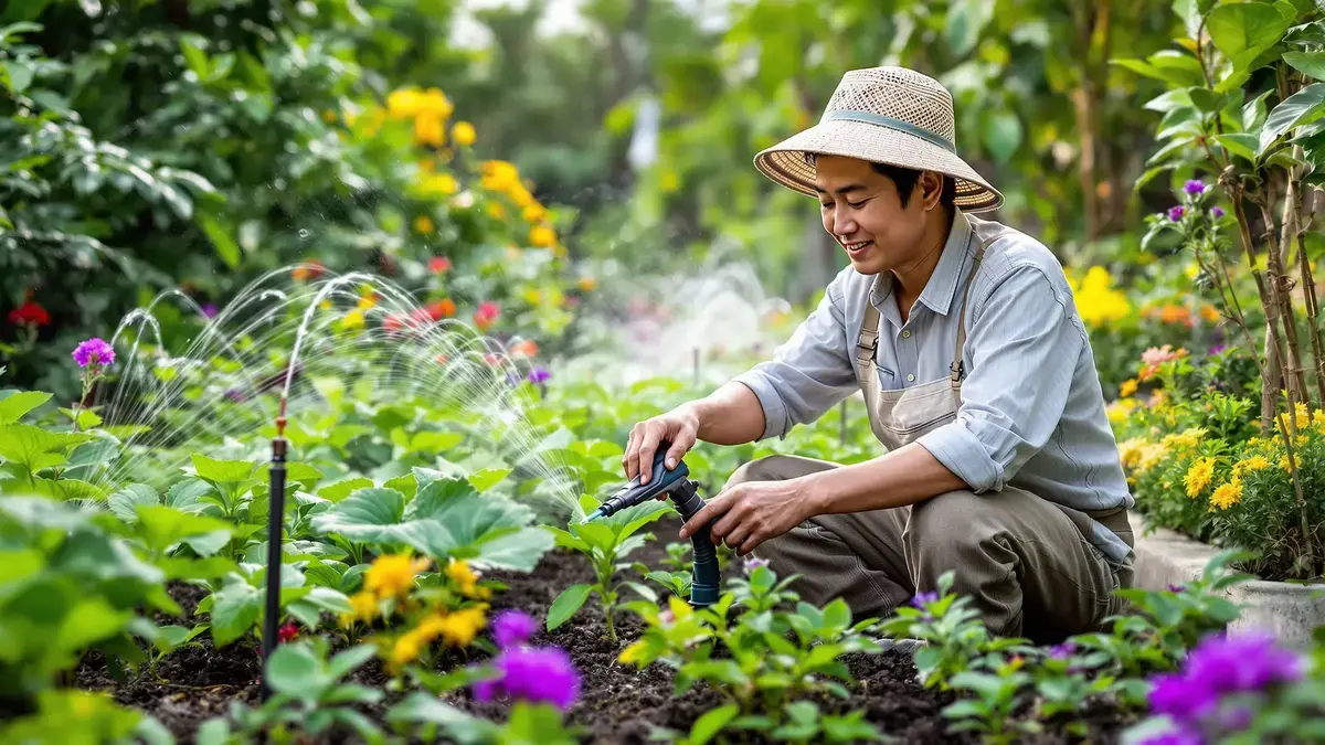 Aziatische tuiniers revolutioneren het water geven door een geheim toe te voegen voor sterkere planten