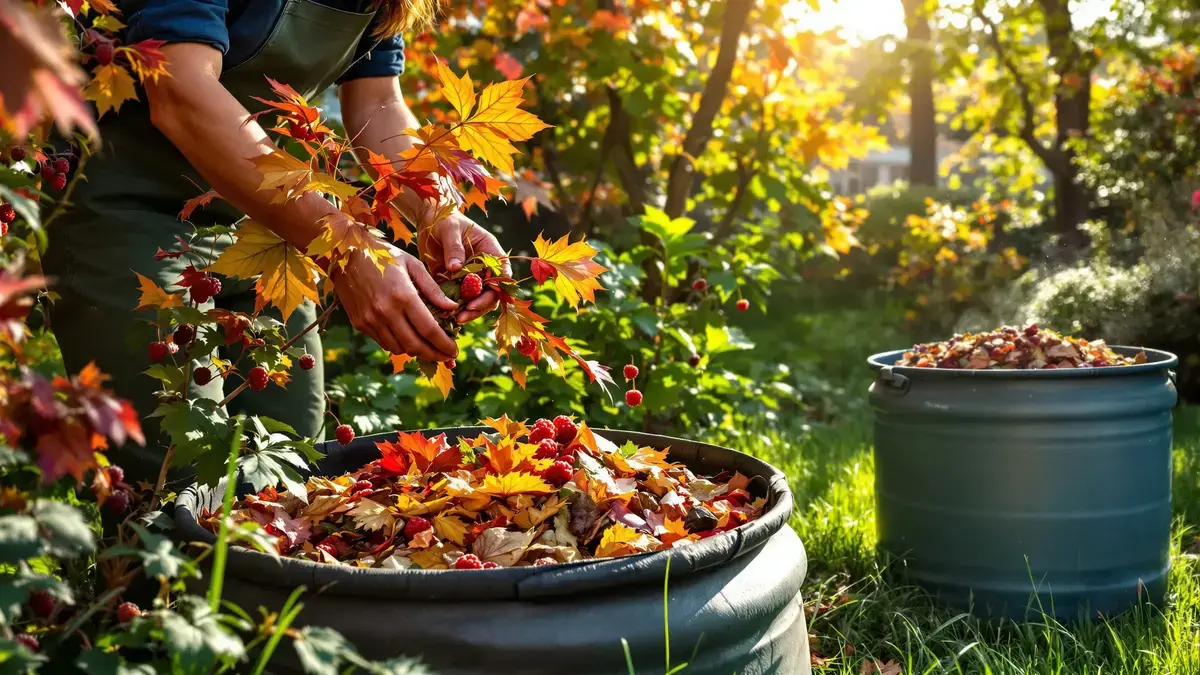 Ontdek hoe een zelfgemaakte meststof van uw herfstafval uw frambozenstruik kan transformeren.